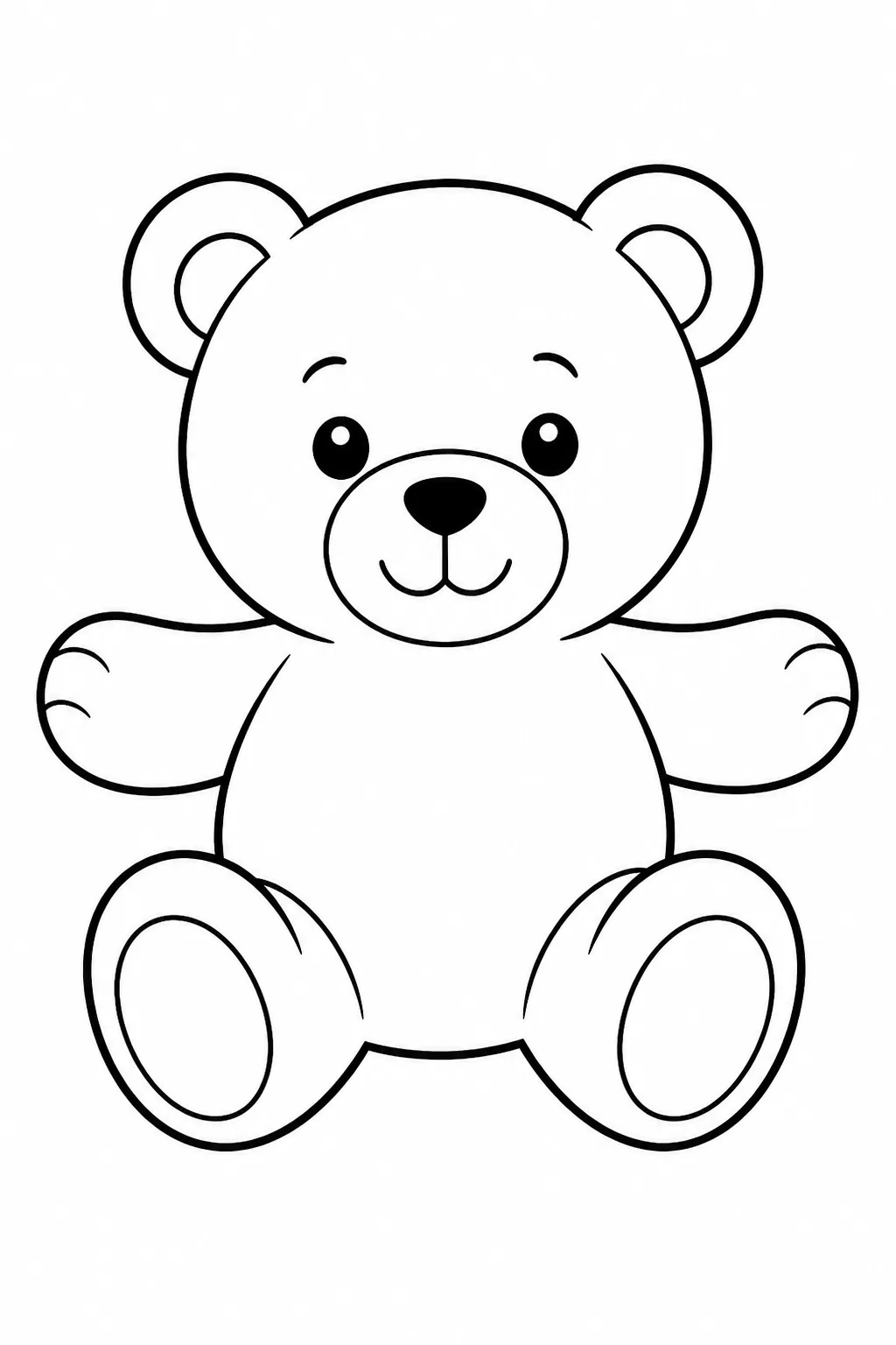 Teddy Bear Coloring Pages Free Printable - Design 5