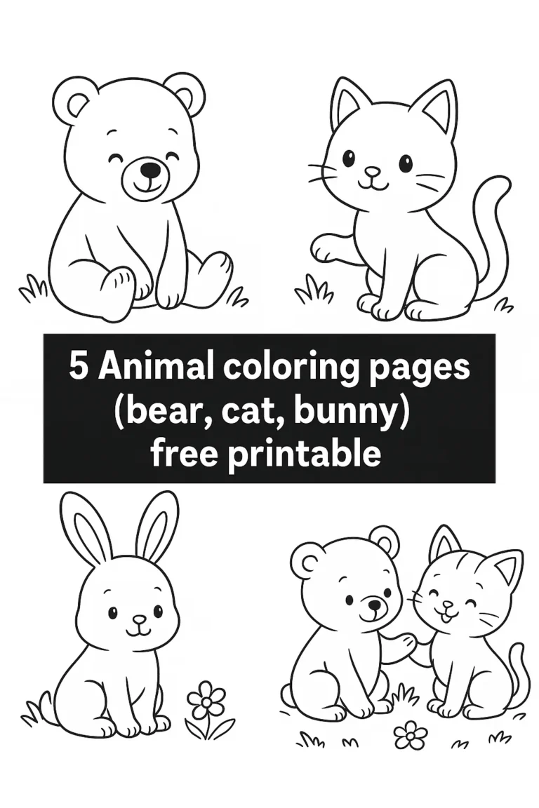 Animal Coloring Pages Free Printable – Learning & Hours of