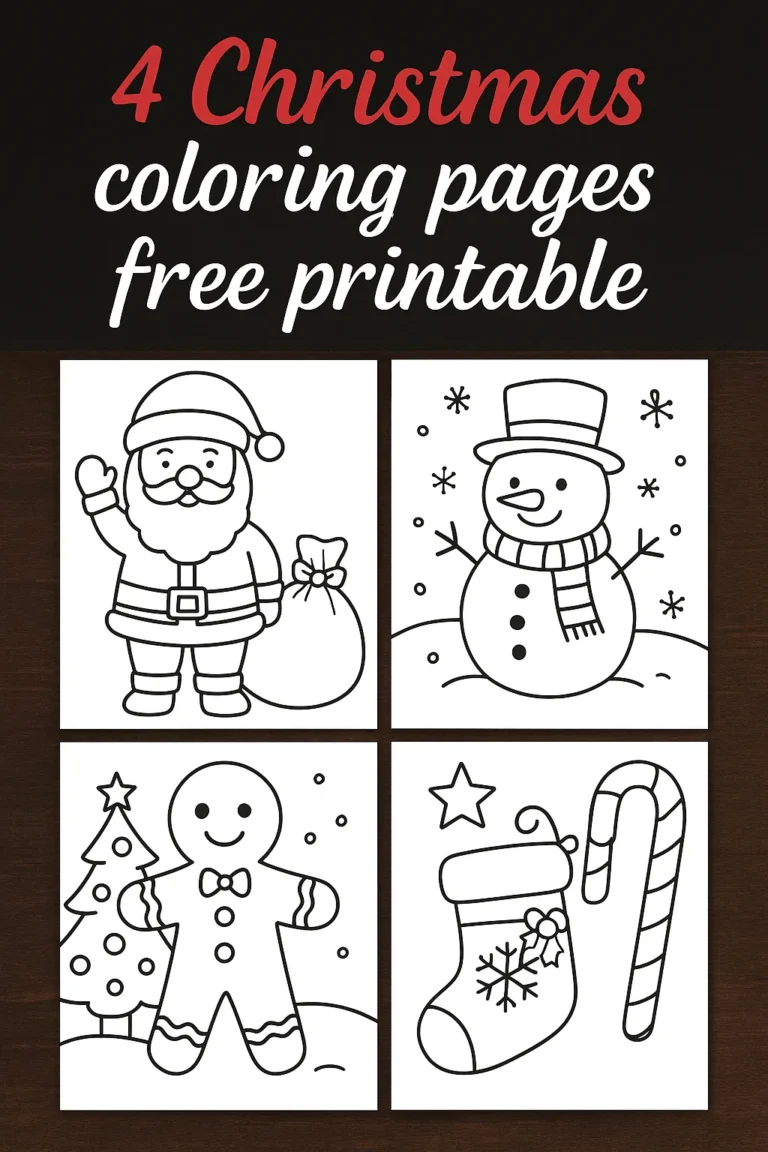 Christmas Coloring Pages Free Printable for Kids – Festive
