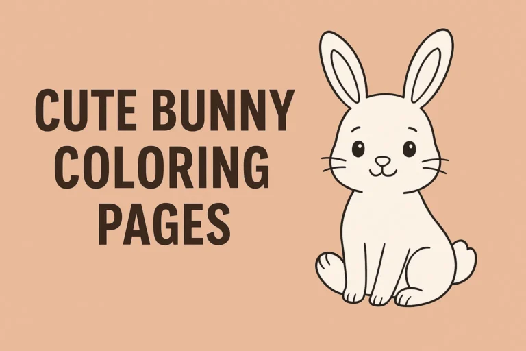 Cute Bunny Coloring Pages Free Printable for Kids – Adorable