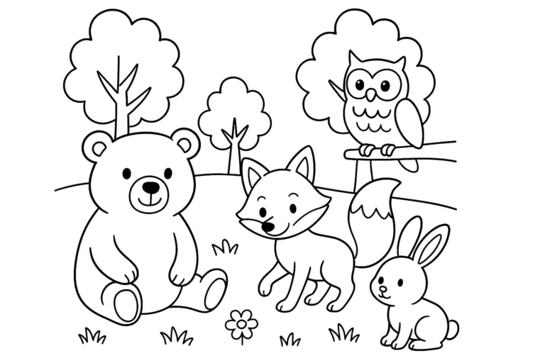 Animal Coloring Pages Free Printable for Kids