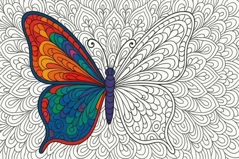 Mandala Butterfly Coloring Pages – Calm, Creative