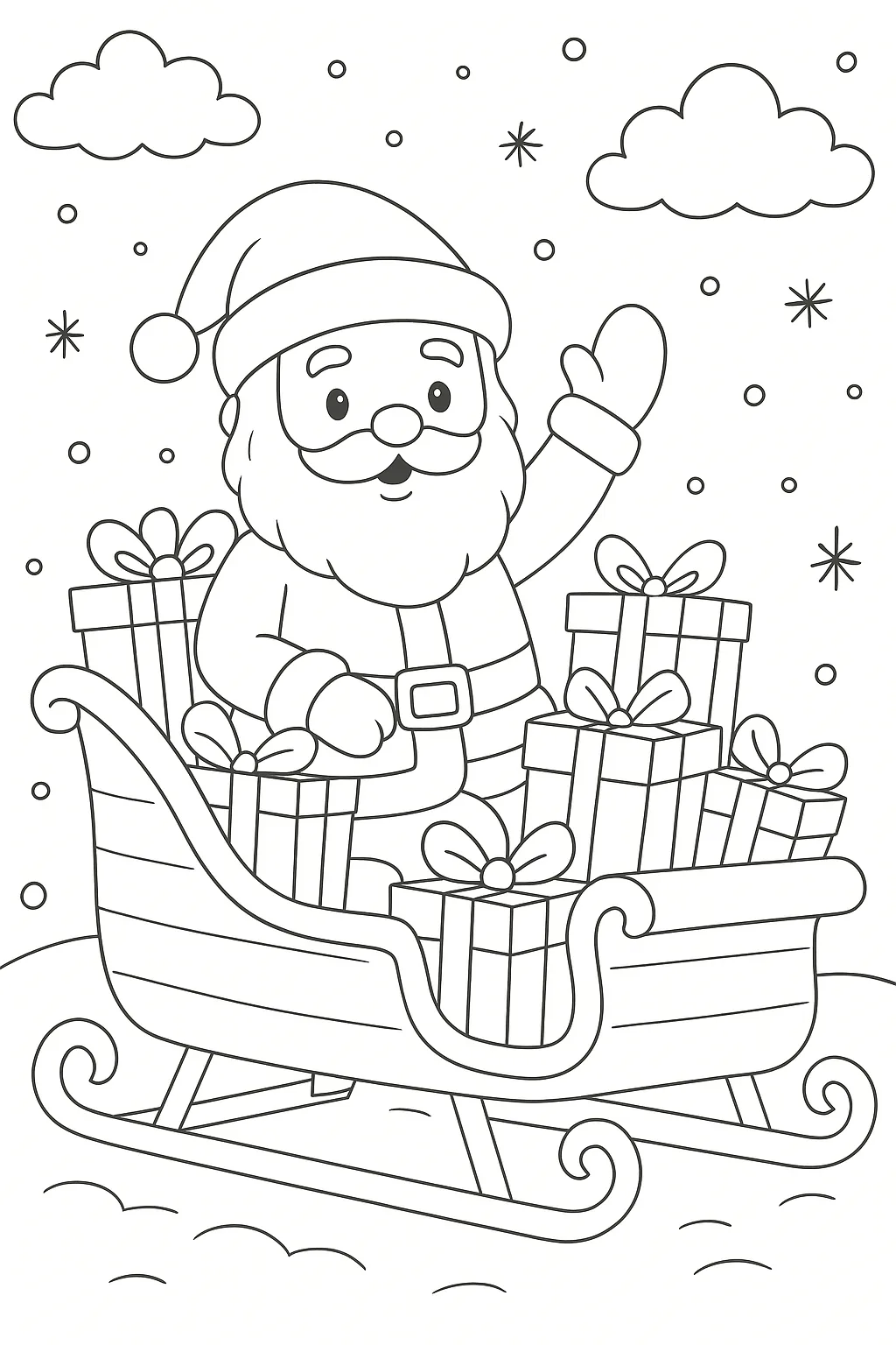 Christmas Coloring Pages Free Printable: A Fun Holiday Activity for Kids - Design 4