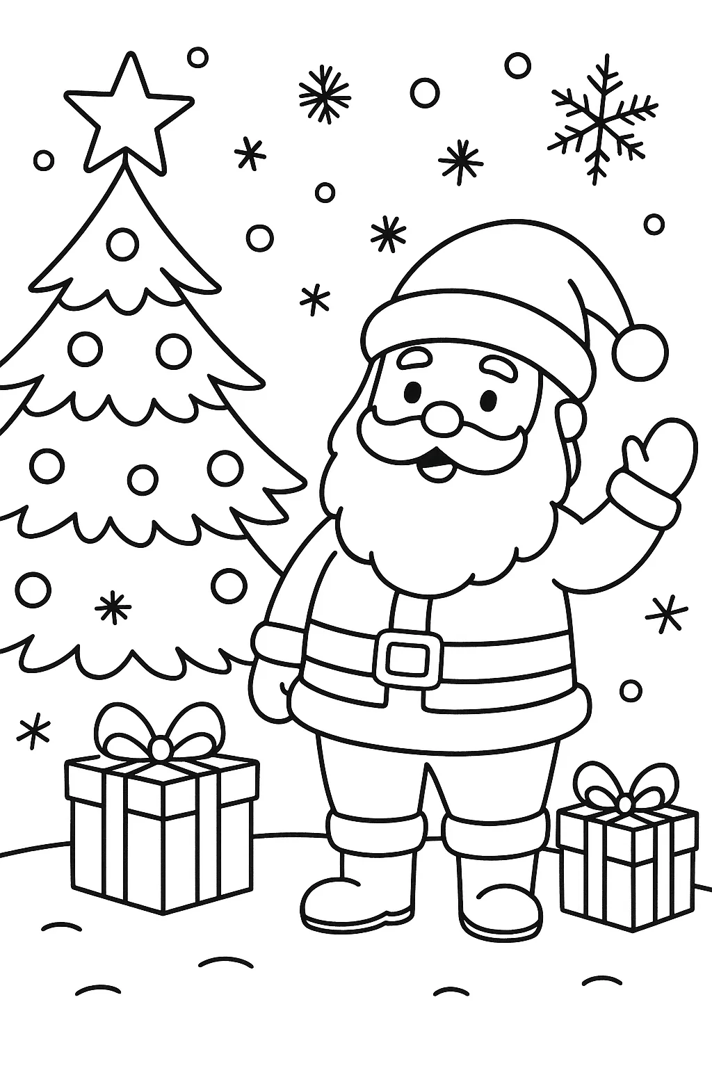 Christmas Coloring Pages Free Printable: A Fun Holiday Activity for Kids - Design 5