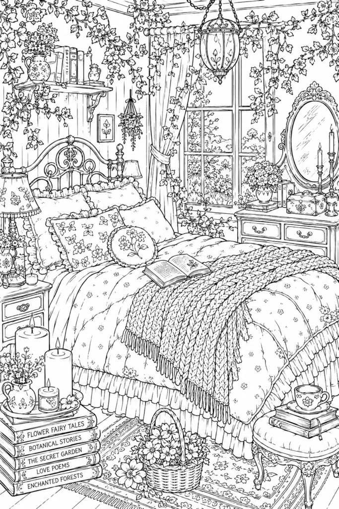 Cozy Design 10 - Cozy Coloring Pages Free Printable for Adults - Relax
