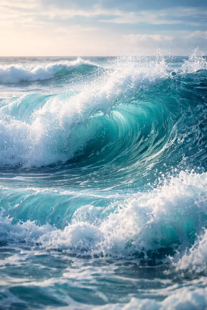 Crashing wave golden light - Aesthetic Wallpapers for Mobile - Cute iPhone