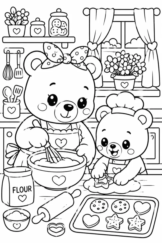 Cute animals Design 11 - Cute Animals Coloring Pages Free Printable for Kids