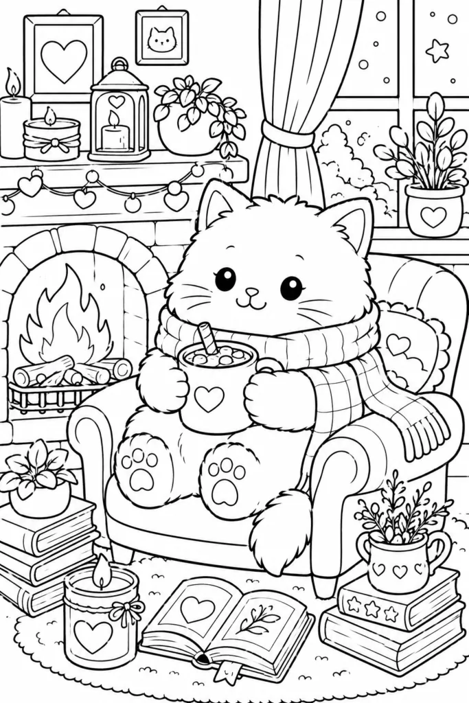 Cute animals Design 2 - Cute Animals Coloring Pages Free Printable for Kids