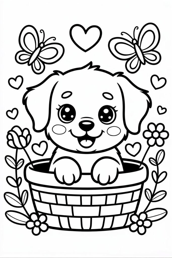 Cute animals Design 2 - Cute Animals Coloring Pages Free Printable for Kids