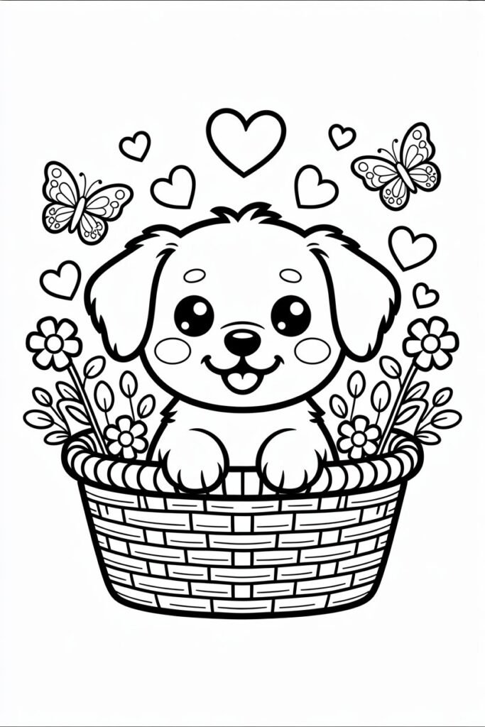 Cute animals Design 3 - Cute Animals Coloring Pages Free Printable for Kids