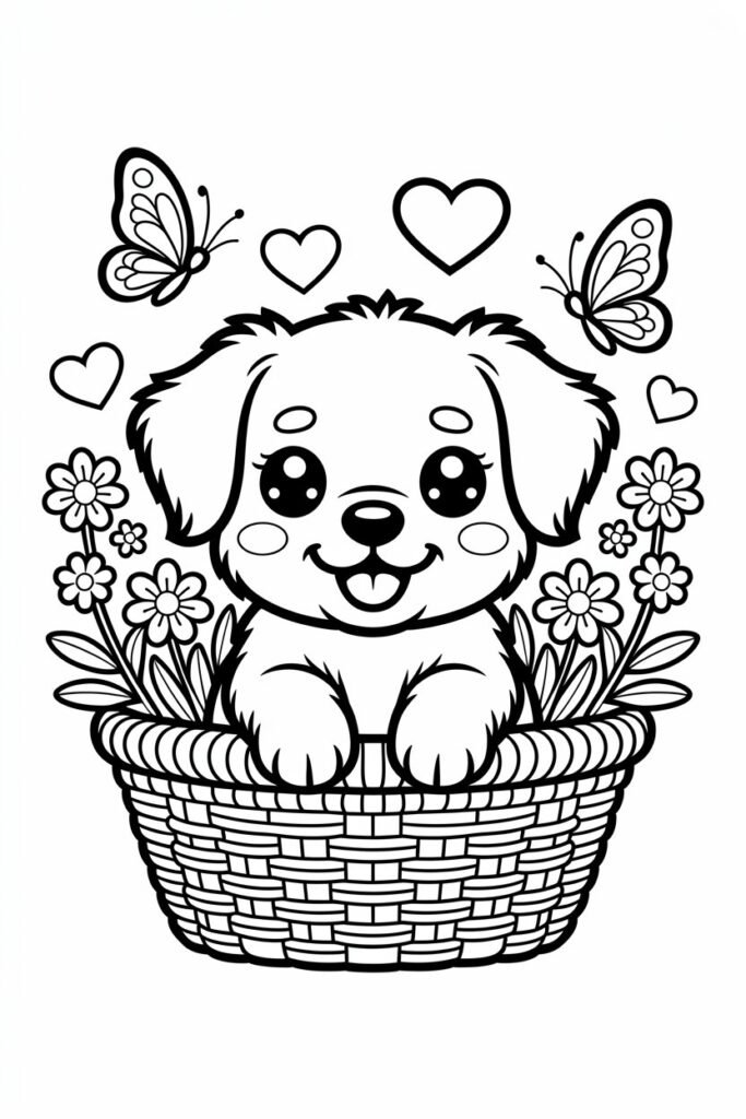 Cute animals Design 4 - Cute Animals Coloring Pages Free Printable for Kids
