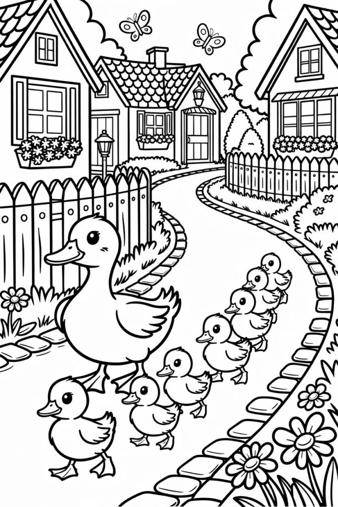 Cute animals Design 5 - Cute Animals Coloring Pages Free Printable for Kids