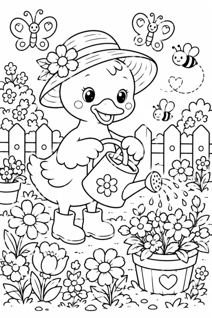 Cute animals Design 6 - Cute Animals Coloring Pages Free Printable for Kids