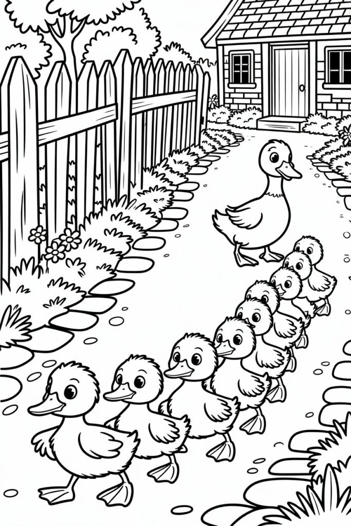 Cute animals Design 6 - Cute Animals Coloring Pages Free Printable for Kids