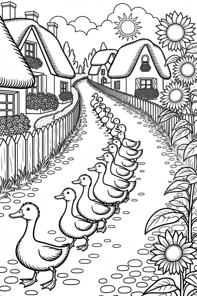 Cute animals Design 7 - Cute Animals Coloring Pages Free Printable for Kids