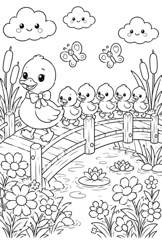 Cute animals Design 8 - Cute Animals Coloring Pages Free Printable for Kids