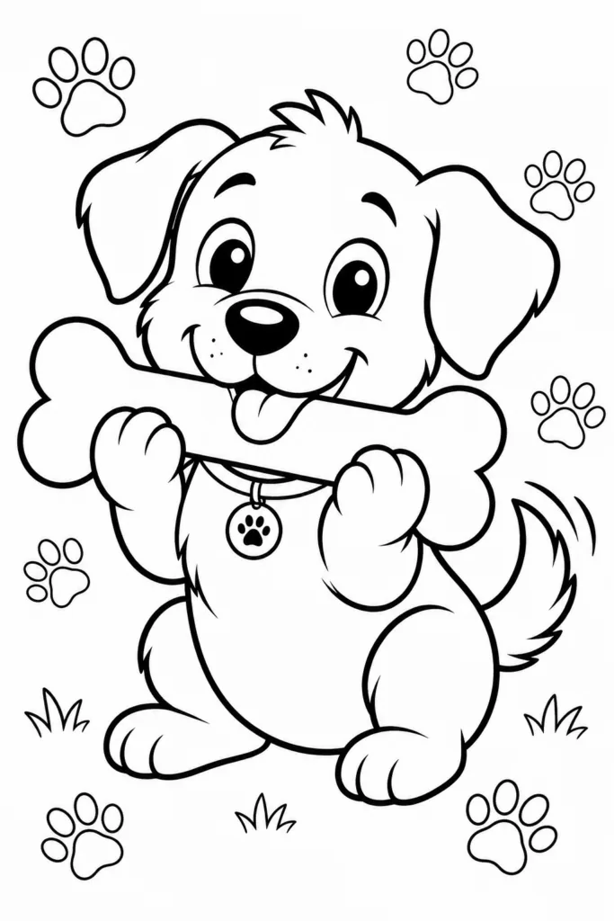 Dogs Design 10 - Dogs Coloring Pages Free Printable for Kids - Cute Puppy