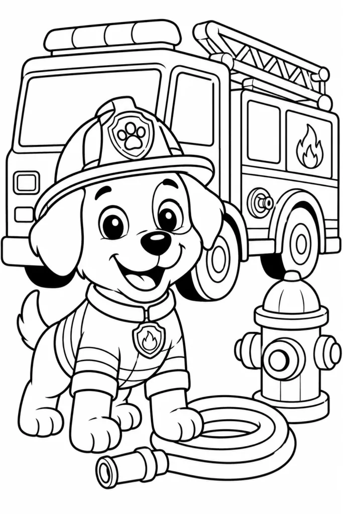 Dogs Design 3 - Dogs Coloring Pages Free Printable for Kids - Cute Puppy (2)