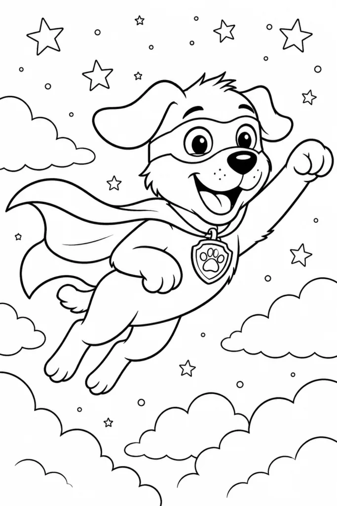 Dogs Design 6 - Dogs Coloring Pages Free Printable for Kids - Cute Puppy