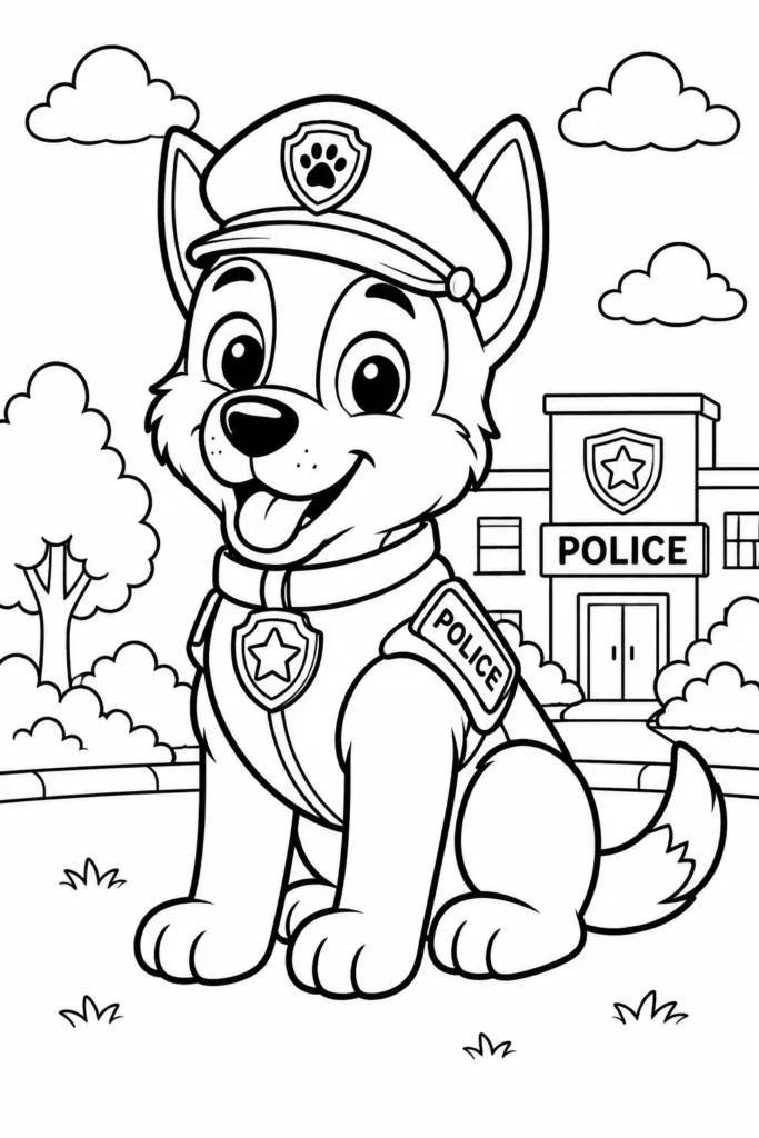 Dogs Design 7 - Dogs Coloring Pages Free Printable for Kids - Cute Puppy