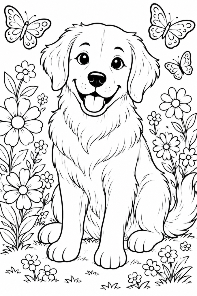 17+ Dogs coloring pages free printable