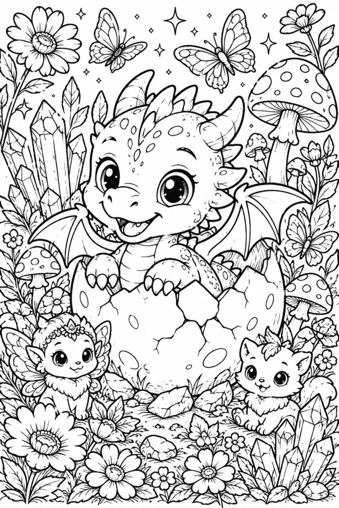 Fantasy Design 13 - Fantasy Coloring Pages Free Printable for Kids & Adults