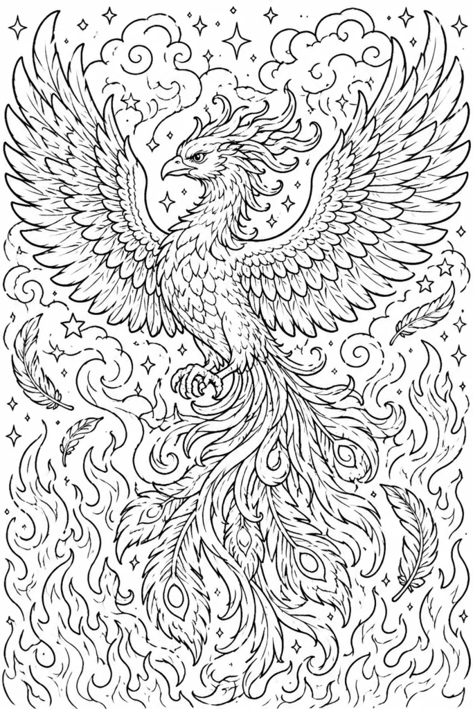 Fantasy Design 14 - Fantasy Coloring Pages Free Printable for Kids & Adults