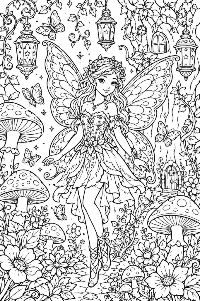 Fantasy Design 19 - Fantasy Coloring Pages Free Printable for Kids & Adults