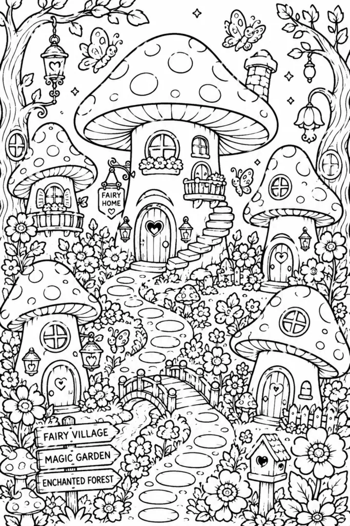Fantasy Design 22 - Fantasy Coloring Pages Free Printable for Kids & Adults