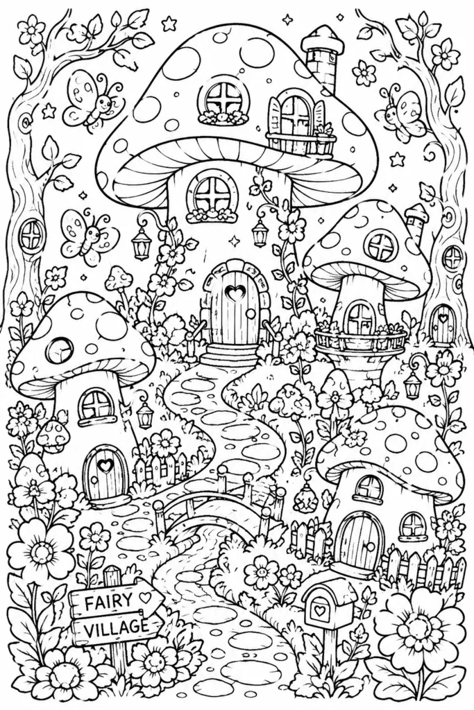 Fantasy Design 23 - Fantasy Coloring Pages Free Printable for Kids & Adults