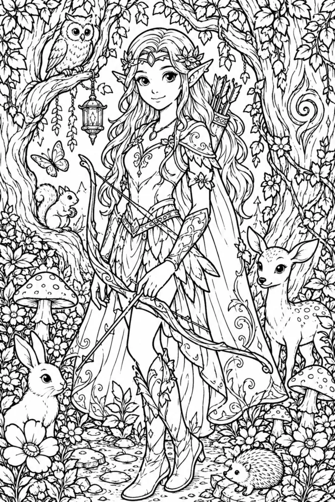 Fantasy Design 3 - Fantasy Coloring Pages Free Printable for Kids & Adults