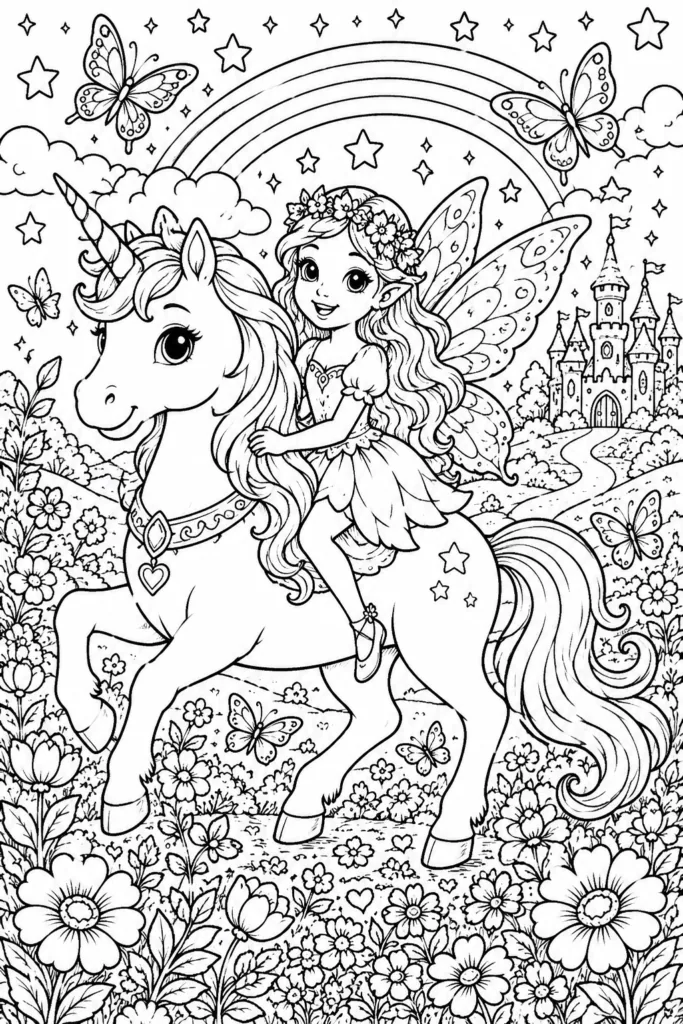 Fantasy Design 5 - Fantasy Coloring Pages Free Printable for Kids & Adults