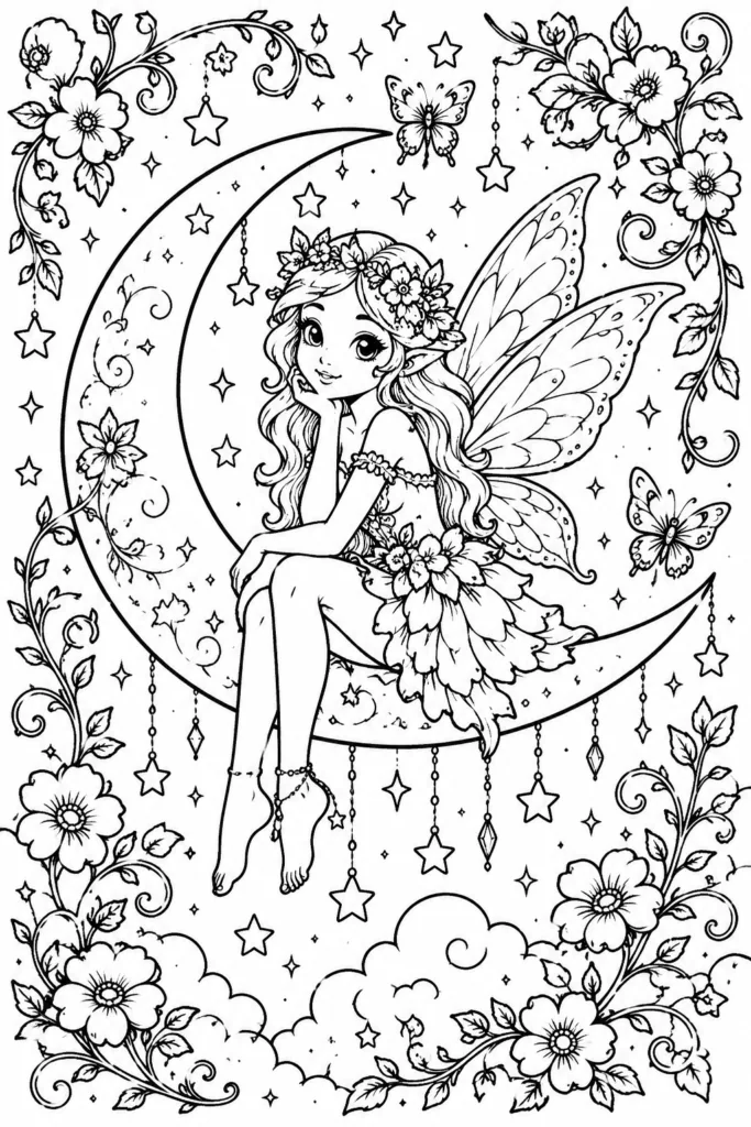 Fantasy Design 9 - Fantasy Coloring Pages Free Printable for Kids & Adults