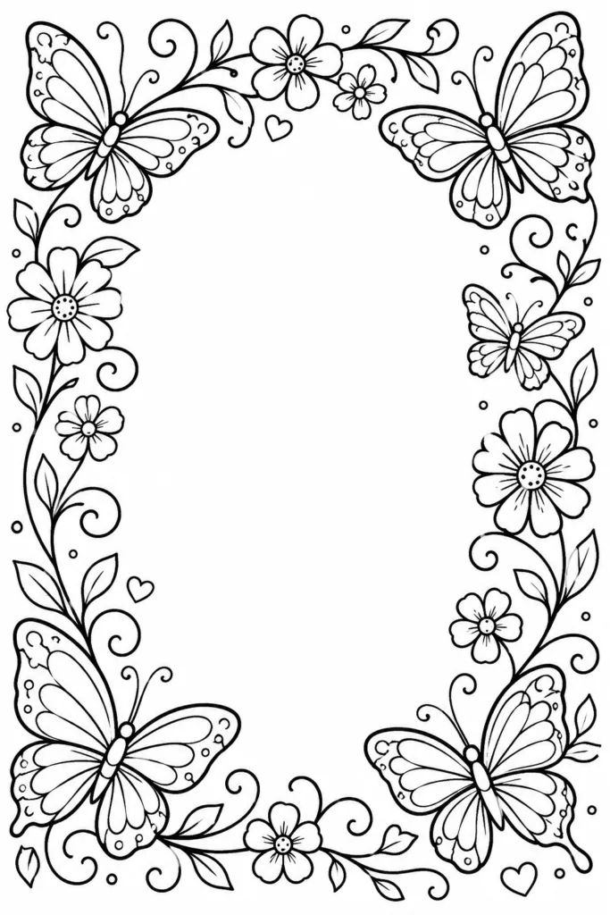 Frames Design 6 - Frames Coloring Pages Free Printable for Kids & Adults (2)