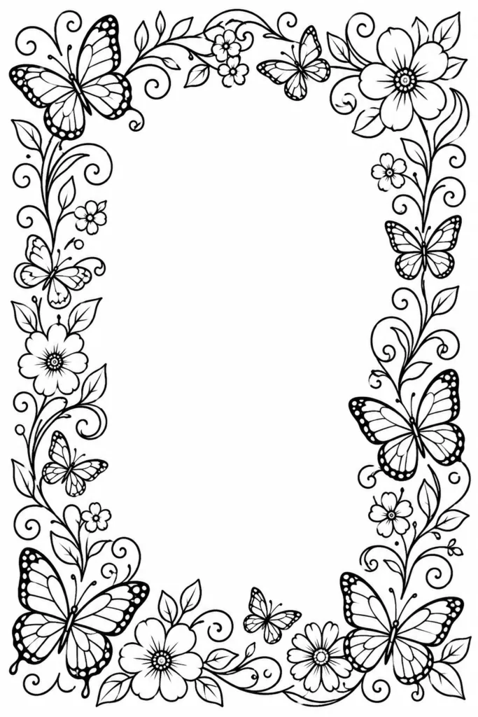 Frames Design 7 - Frames Coloring Pages Free Printable for Kids & Adults