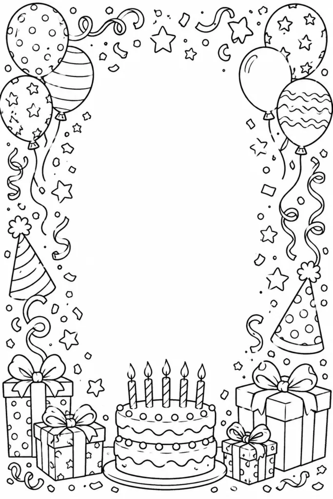 Frames Design 8 - Frames Coloring Pages Free Printable for Kids & Adults (2)