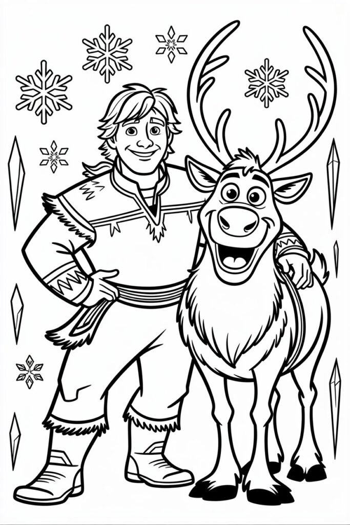 Frozen Design 10 - Frozen Coloring Pages Free Printable for Kids - Disney-I