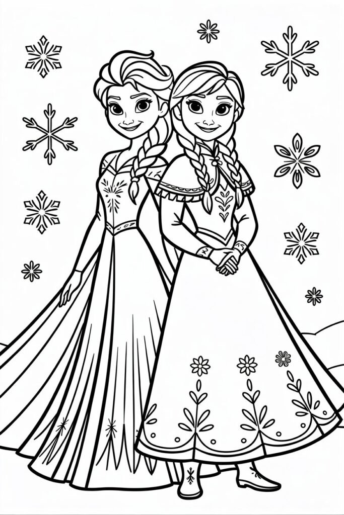 Frozen Design 11 - Frozen Coloring Pages Free Printable for Kids - Disney-I