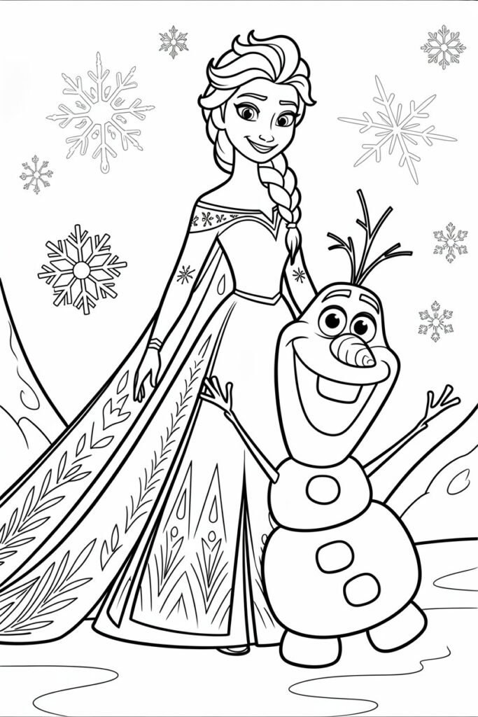 Frozen Design 12 - Frozen Coloring Pages Free Printable for Kids - Disney-I