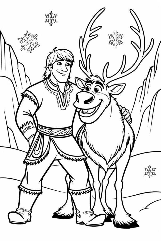 Frozen Design 4 - Frozen Coloring Pages Free Printable for Kids - Disney-I