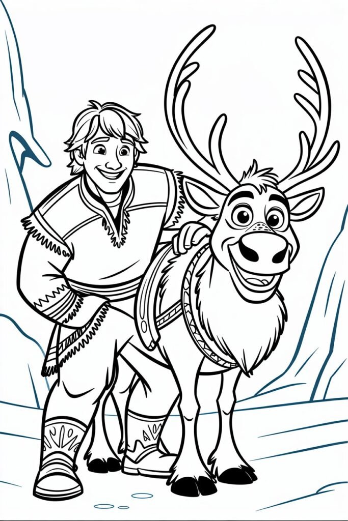 Frozen Design 7 - Frozen Coloring Pages Free Printable for Kids - Disney-I