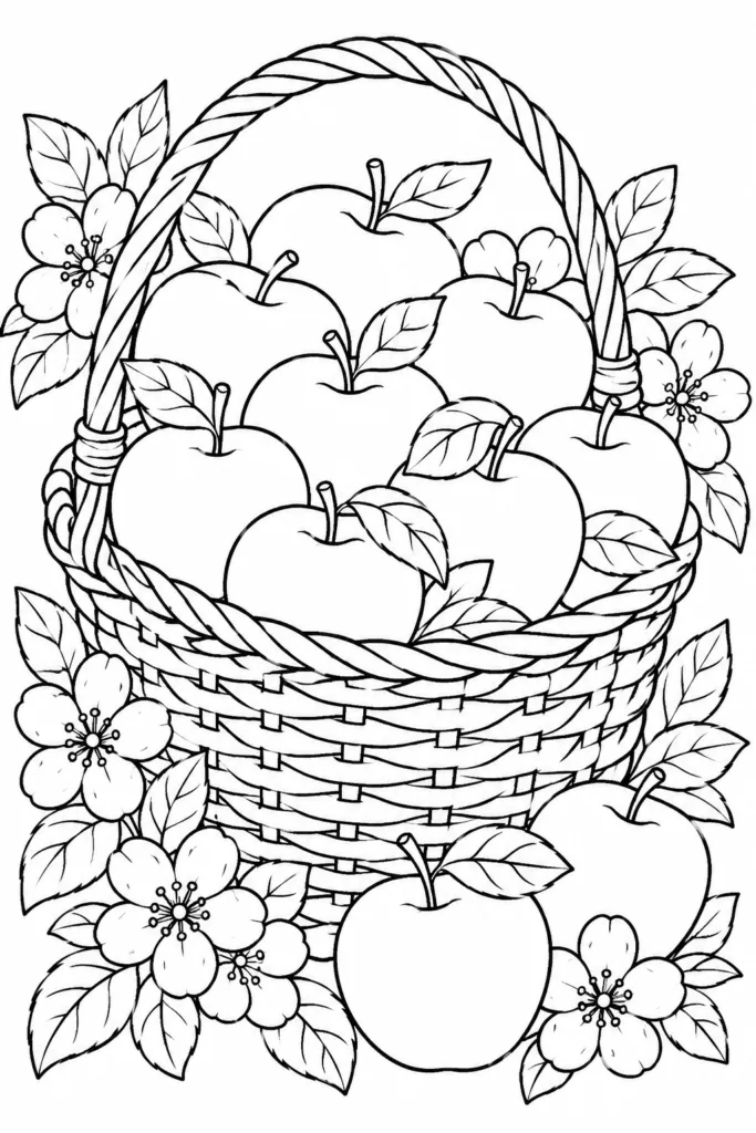 Fruits Design 5 - Fruits Coloring Pages Free Printable for Kids - Creative