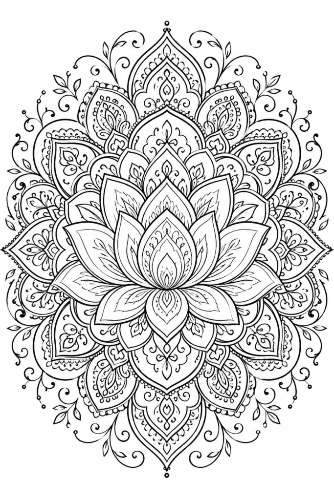 Mandala Design 10 - Mandala Coloring Pages Free Printable for Kids & Adults