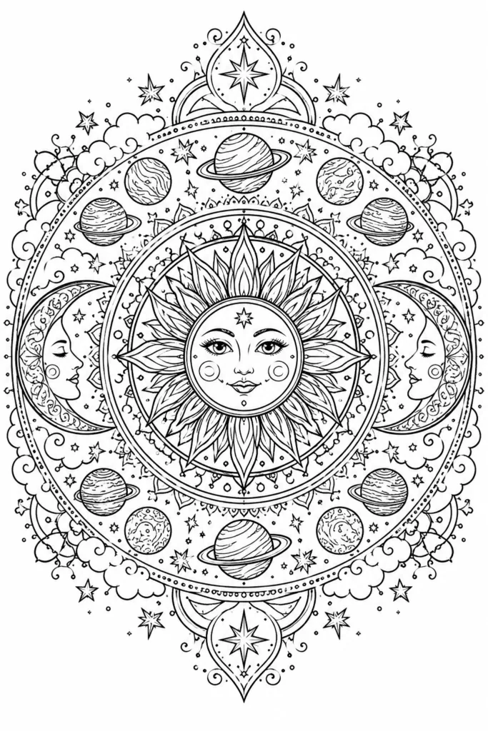 Mandala Design 2 - Mandala Coloring Pages Free Printable for Kids & Adults
