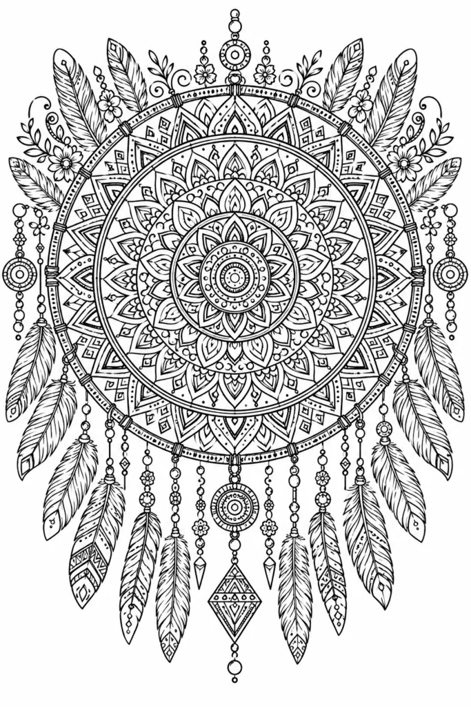Mandala Design 3 - Mandala Coloring Pages Free Printable for Kids & Adults
