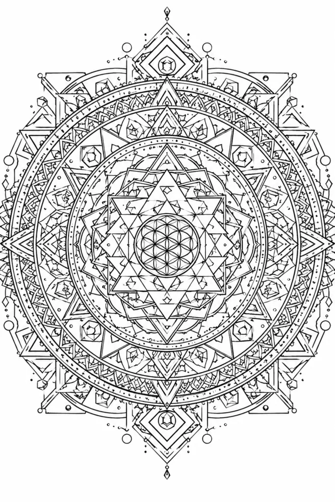 Mandala Design 7 - Mandala Coloring Pages Free Printable for Kids & Adults