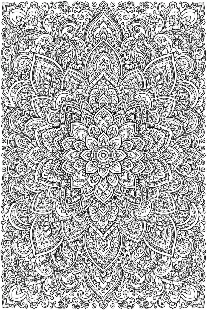 Mandala Design 9 - Mandala Coloring Pages Free Printable for Kids & Adults