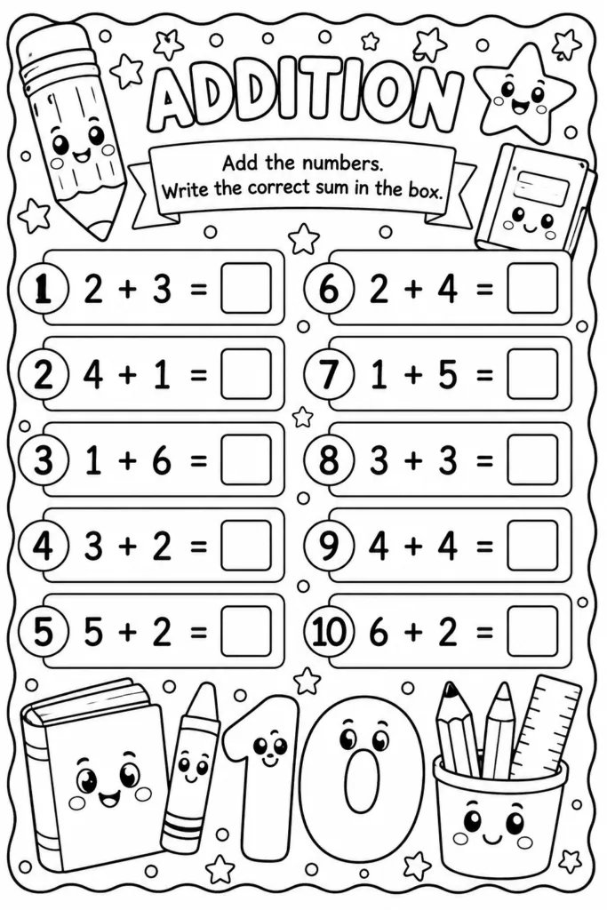 Math activity Design 19 - Math Worksheets Coloring Pages Free Printable