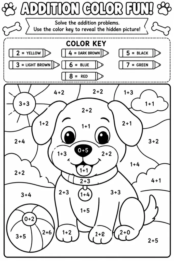 Math activity Design 7 - Math Worksheets Coloring Pages Free Printable