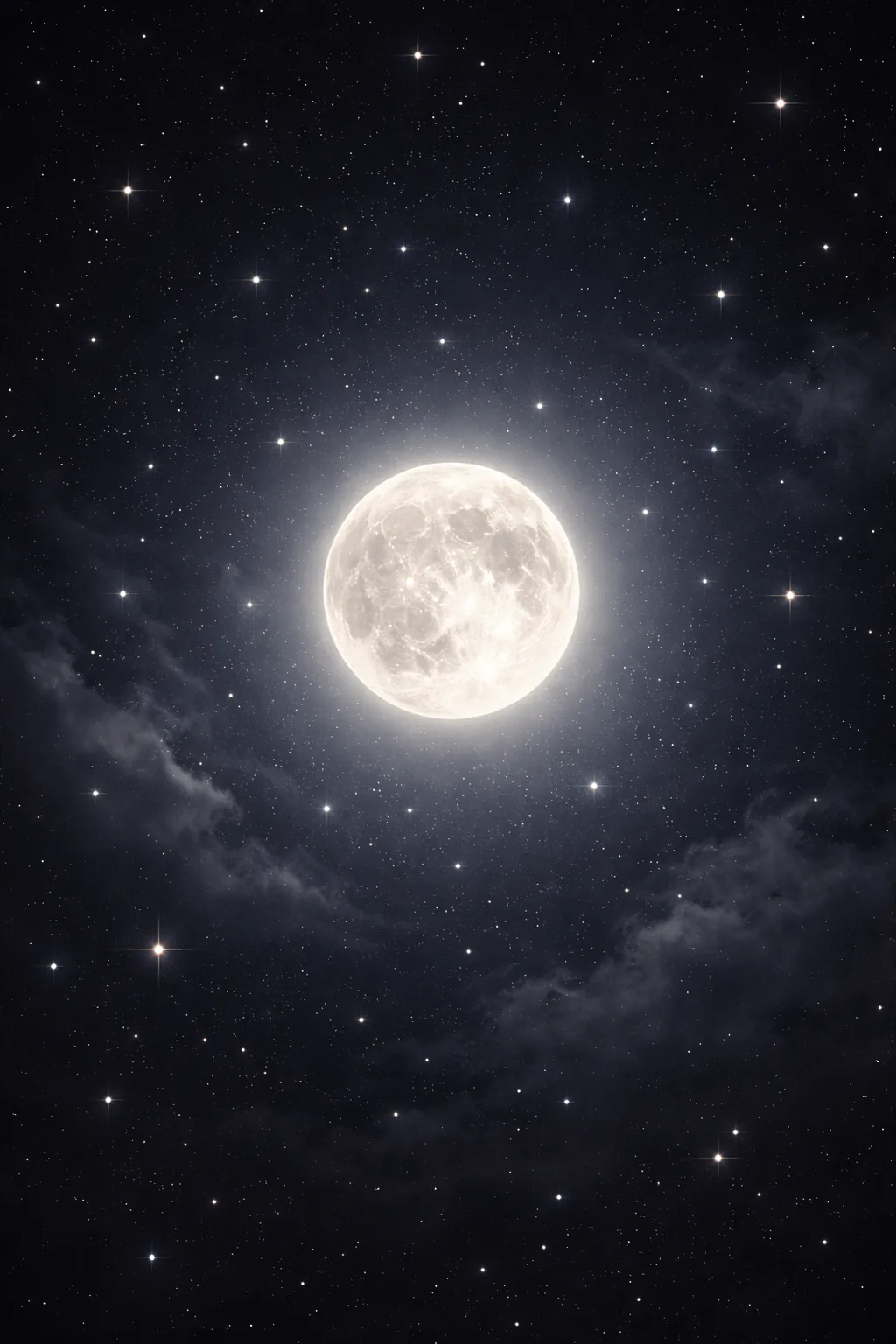 Moonlit night starry sky - Cute Mobile Wallpapers Free Download - Aesthetic